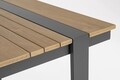 Set mobilier pentru gradina/terasa 5 piese Sven, Bizzotto, aluminiu/placaj/poliester, gri carbune