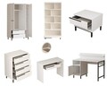 Set dormitor pentru copii, Locelso, ON27-W, Alb