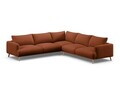 Coltar simetric 5 locuri, Naomi, Micadoni Home, 280x280x75 cm, tesatura structurata, caramiziu