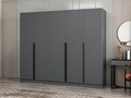 Dulap pentru haine, Minerva, Kale Plus, 225x210x52 cm, PAL, Antracit
