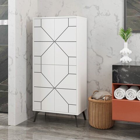 Dulap multifunctional, homitis, dune, 62.6x136x35.6 cm, alb