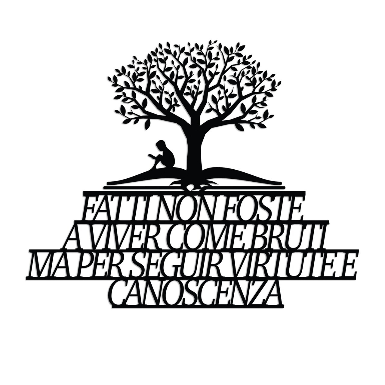 Decoratiune de perete, Fatti Non Foste 2, Dimensiuni: 55 x 47 cm, Negru — imaginea 4