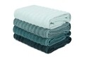 Set 4 prosoape de baie 406, Beverly Hills Polo Club, 70x140 cm, bumbac, albastru petrol
