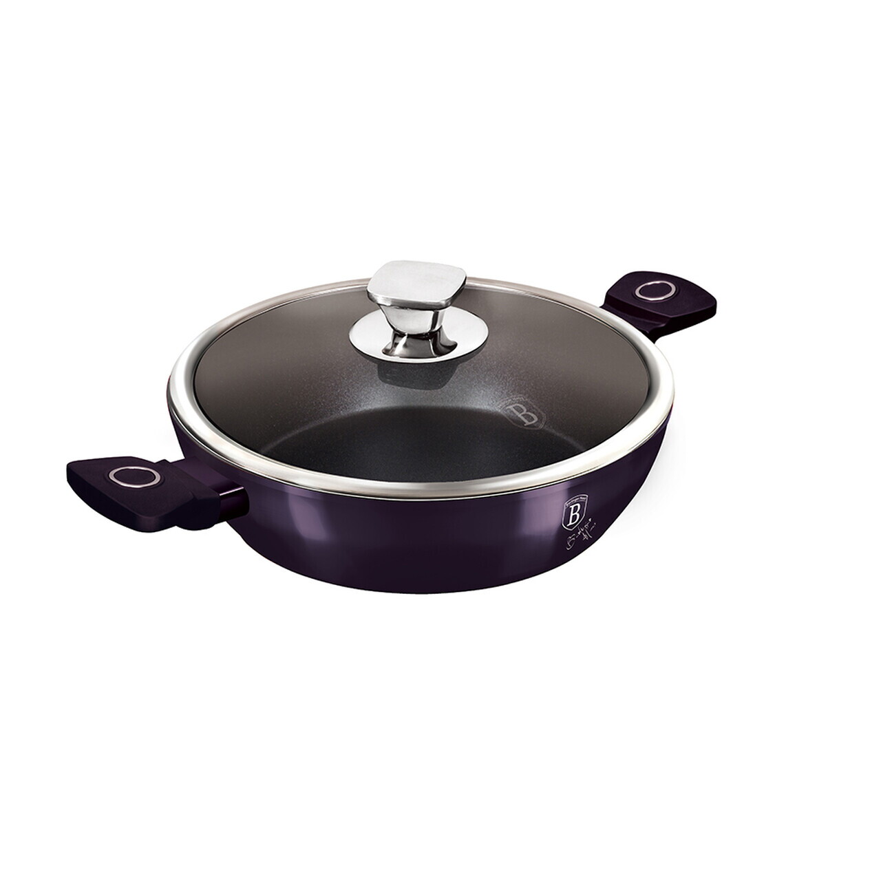 Oala cu capac Berlinger Haus, Purple Eclipse, 24 cm, 2.3 L, aluminiu forjat, mov - imagine 4