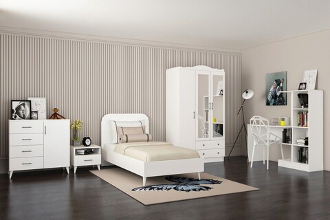 Set dormitor pentru copii, Glenevis, Lavinia 509, Alb Glenevis