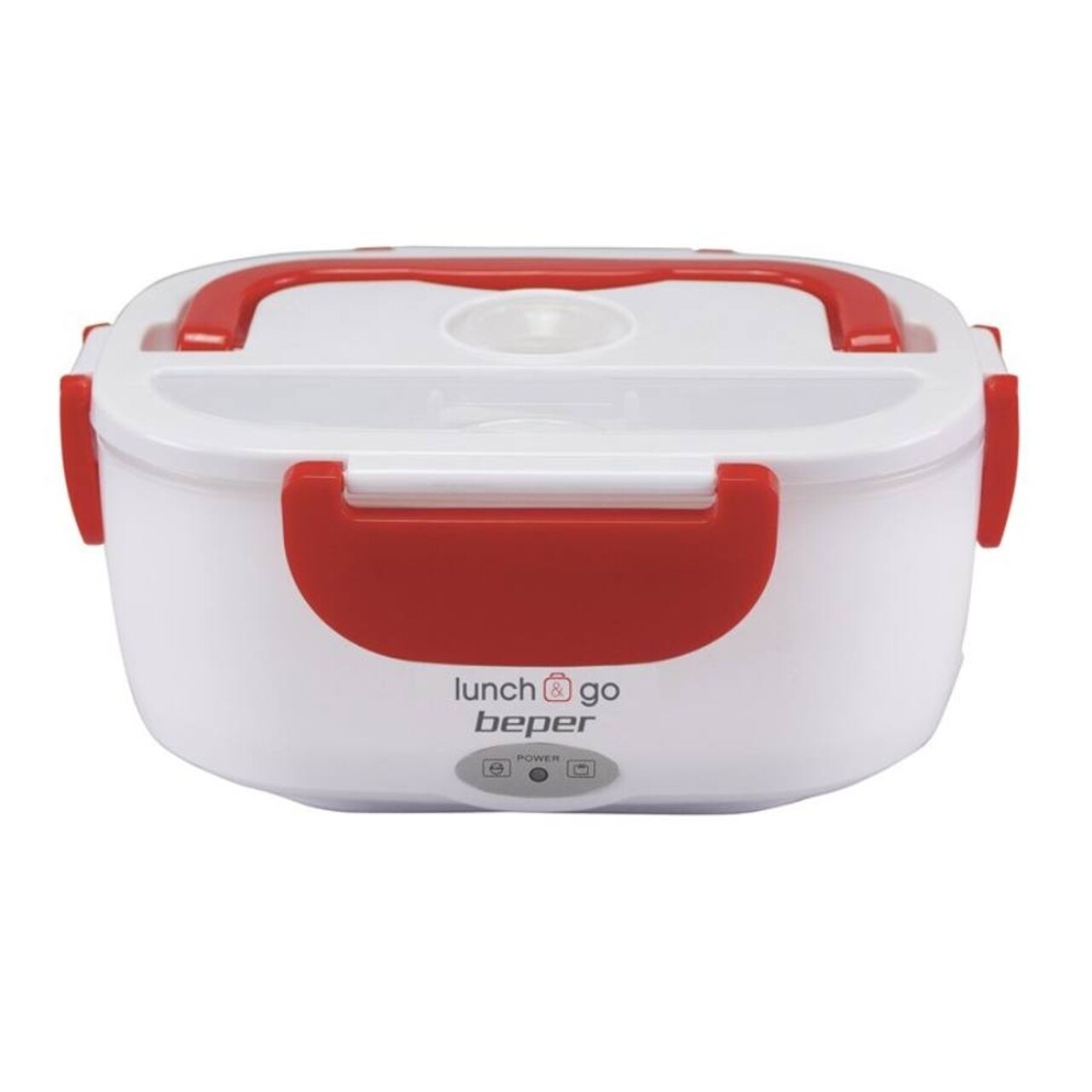 Lunch Box -Cutie Electrica Pentru Incalzirea Pranzului 90.920G, Beper, 40 W, 450 Ml, 1000 Ml, Alb/rosu