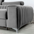 Coltar extensibil stanga 3 locuri ELTAP, LT-03NU, Grayson, 278x205x92 cm, lemn/poliester, gri