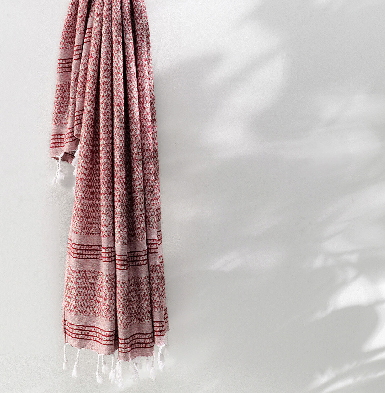 Prosop de plaja, L'essentiel Maison, Linen, Rosu claret - 2 | YEO