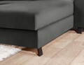 Coltar extensibil dreapta 4 locuri ELTAP, Mari-41, Mariall, 288x200x92 cm, lemn/poliester, gri inchis