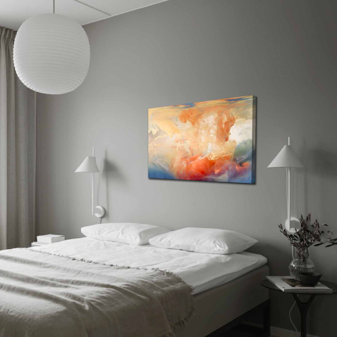 Tablou decorativ, 70100ABSC, Canvas, Lemn, Multicolor