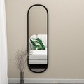 Oglinda decorativa, Siam, Magnum, 40x120x2.2 cm, MDF , Negru