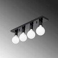 Lustra, Fulgor, 942FLG2506, Metal, Alb/Negru