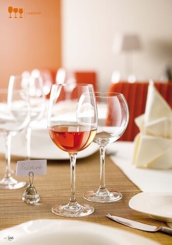 Set 6 pahare pentru vin, Chef&Sommelier, Cabernet tulipe, 580 ml, sticla cristal Chef&Sommelier imagine 2022 by aka-home.ro