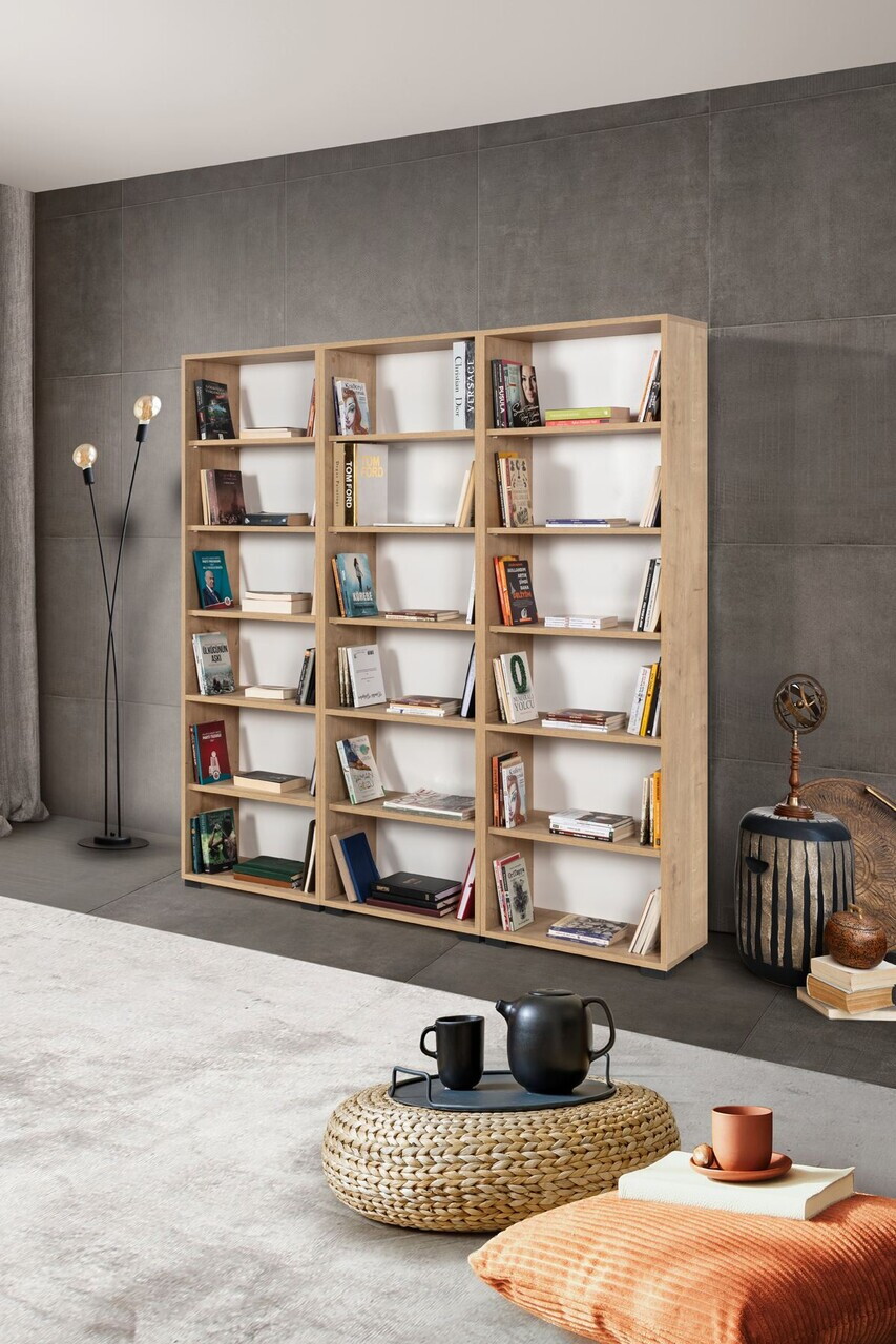 Corp biblioteca, Hanah Home, Evm 8322, 180x187x30 cm, PAL, Maro — imaginea 2