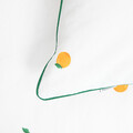 Lenjerie de pat Orangie, Homla, 200x220 cm, bumbac, alb/portocaliu