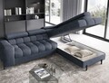 Coltar extensibil dreapta 5 locuri ELTAP, RT-40AU, Ferucce, 276x200x93 cm, lemn/poliester, albastru inchis