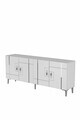 Consola, Hanah Home, Ilay 180, 180x75x32 cm, Alb / Argintiu