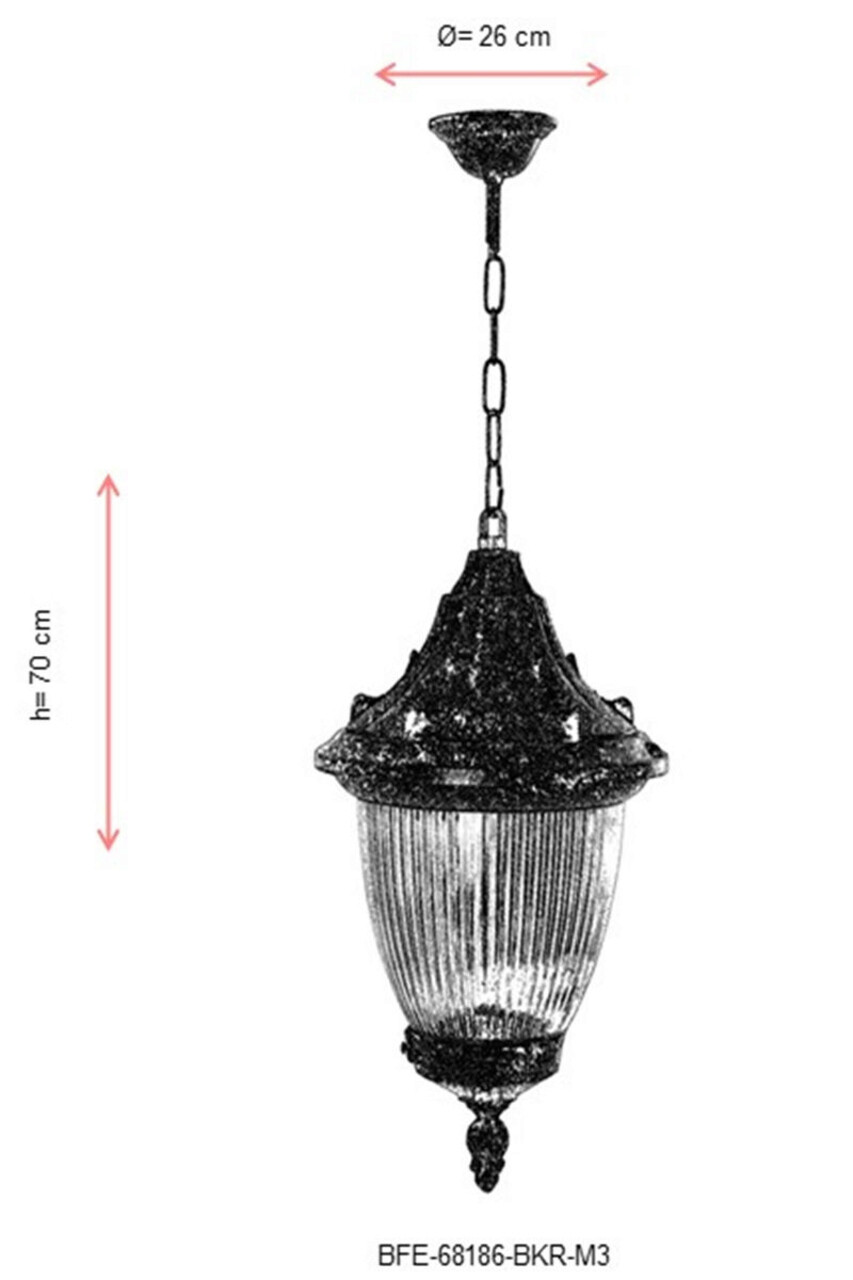 Lustra de exterior, Avonni, 685AVN1243, Plastic ABS, Maro