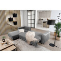 Coltar extensibil stanga 4 locuri ELTAP, LT-04NU, Dalia, 289x190x95 cm, lemn/poliester, gri