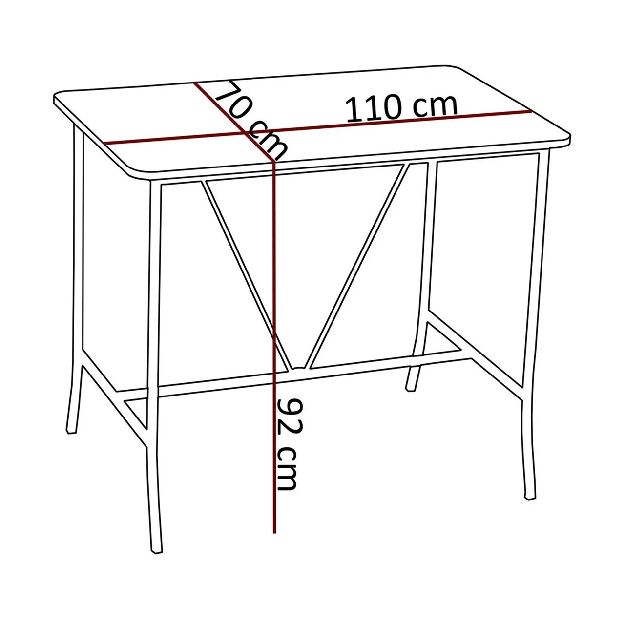 Set masa si 4 scaune de bar, Hanah Home, Retro, Crema/Nuca - imagine 5