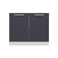 Dulap pentru bucatarie, Hanah Home, Minar, 100x87x58 cm, Alb / Antracit