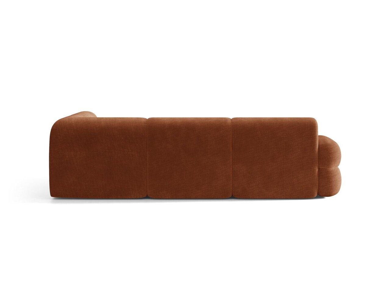 Coltar dreapta 5 locuri, Neo, Micadoni Home, 295x210x83 cm, tesatura Chenille, teracota — imaginea 2