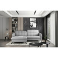 Coltar extensibil stanga 3 locuri ELTAP, Lore-45, Lorelle, 225x160x105 cm, lemn/poliester, gri deschis