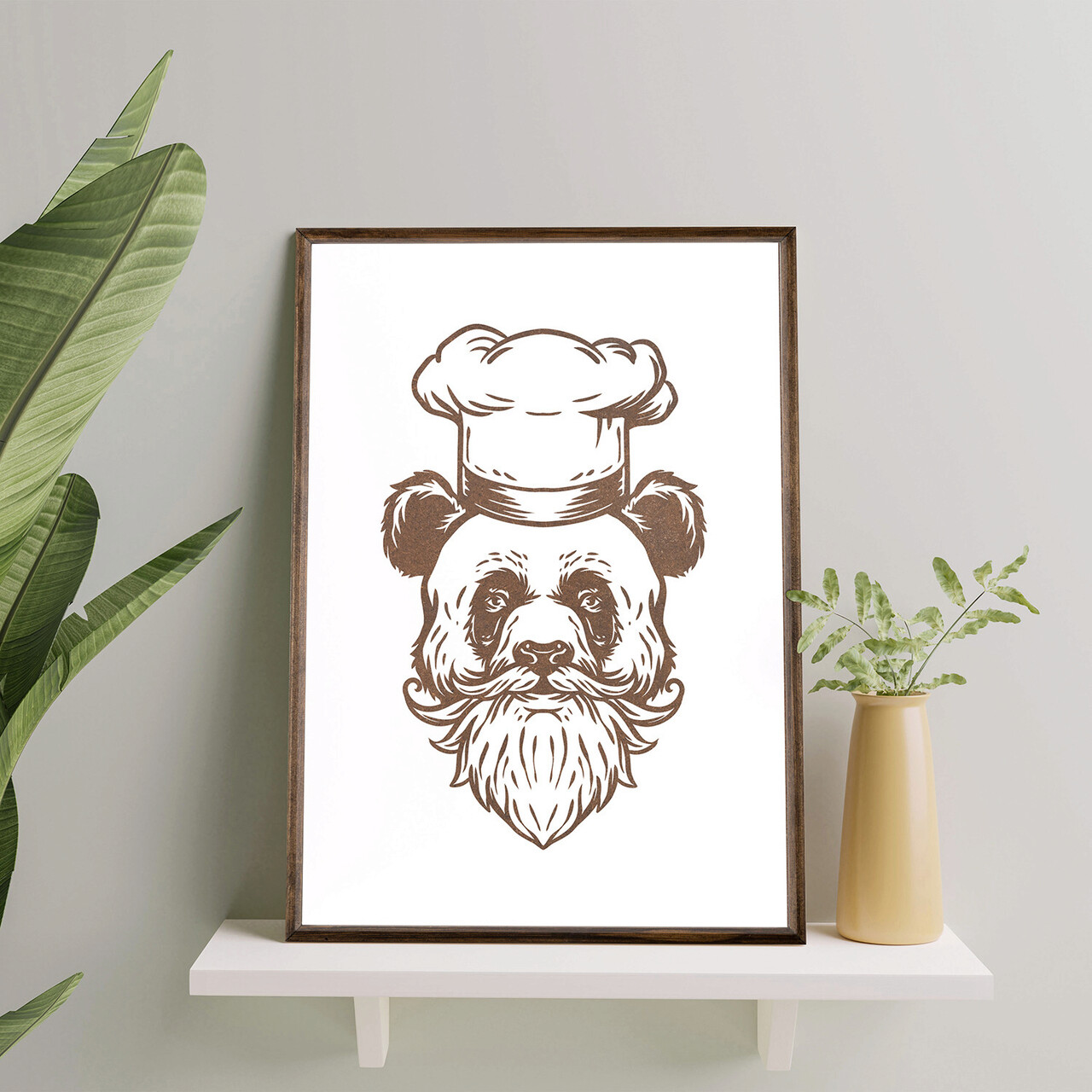 Tablou decorativ TD103 Lemn Desenat manual Natural