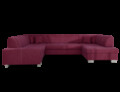 Coltar extensibil dreapta 6 locuri ELTAP, Hv29, Havana, 322x204x72 cm, lemn/poliester, fucsia