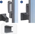 Suport de perete pentru paravan lateral Songmics, 13x8.2x9.2 cm, plastic PA66, gri