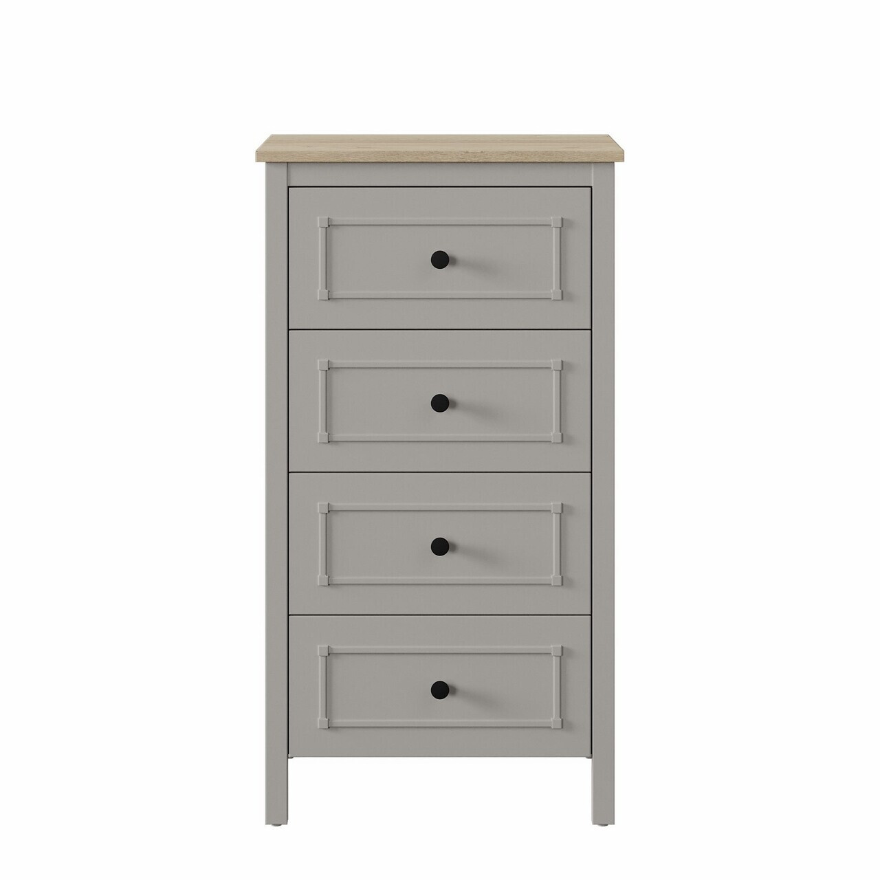 Dulap, Hanah Home, Sento, 60x110.3x48 cm, PAL MELAMINAT, Gri / Stejar — imaginea 2
