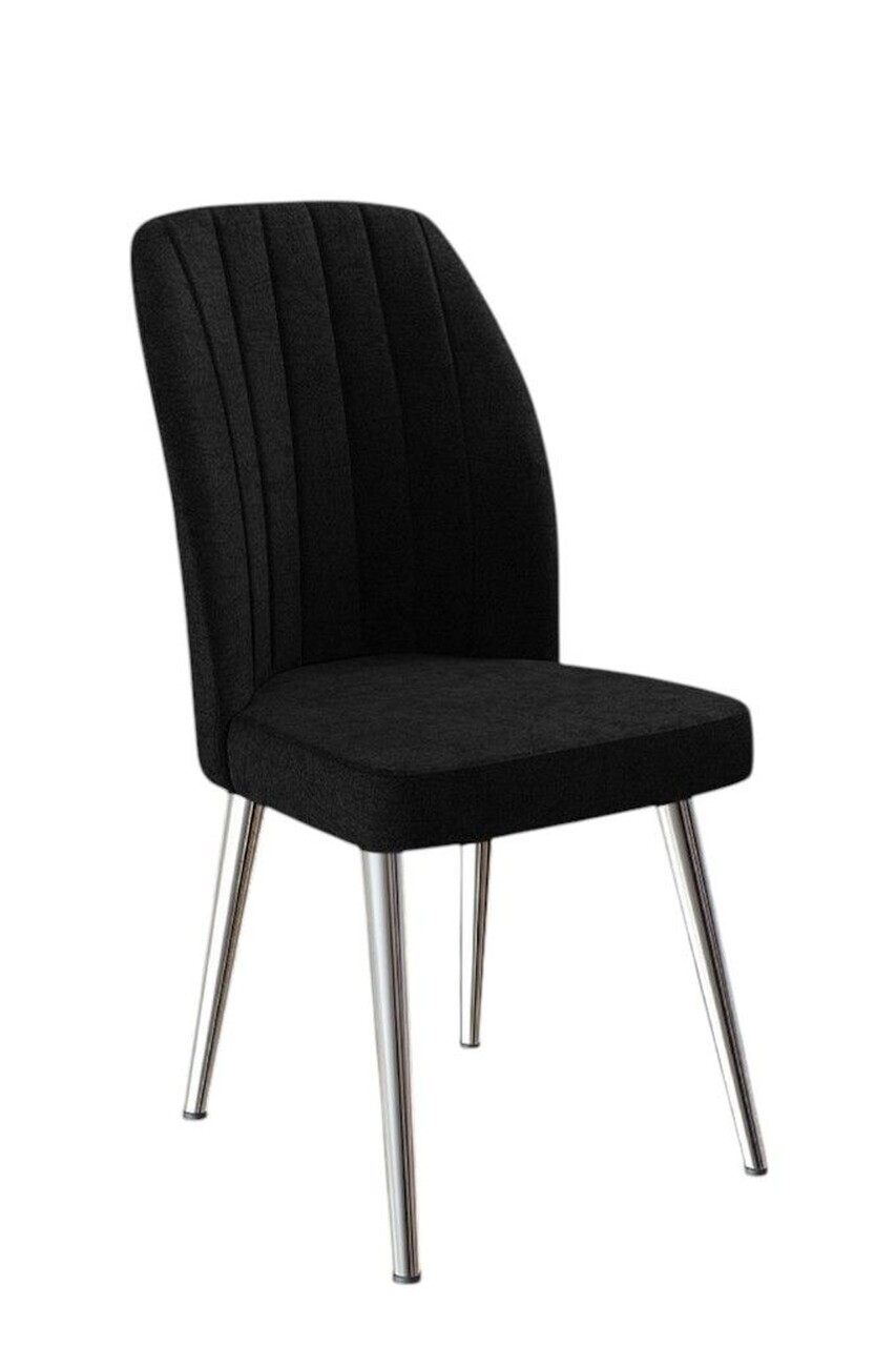 Set scaune 2 piese, Hanah Home, Platinum, Negru / Crom — imaginea 2