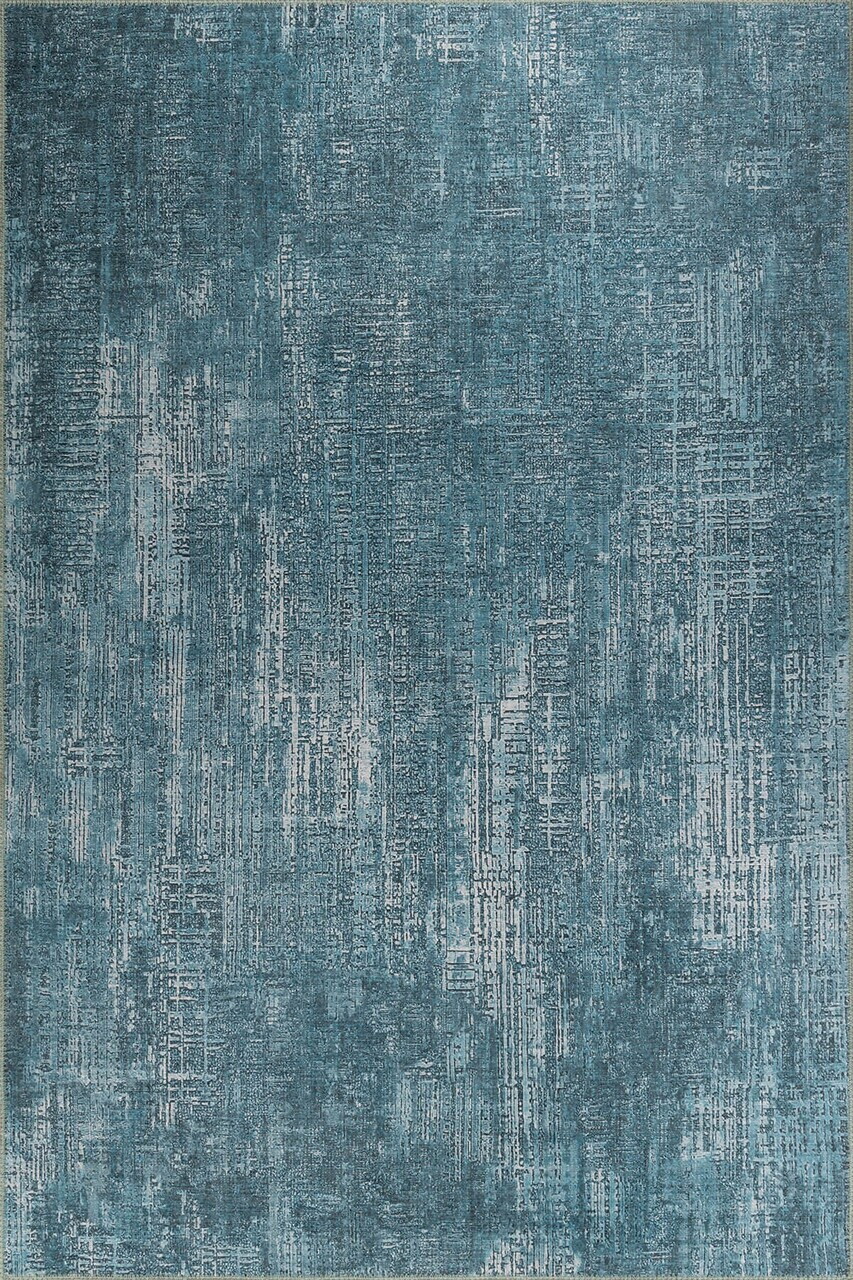Covor, Folk Chenille, 75x150 cm, Poliester, Albastru — imaginea 2