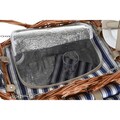 Cos de picnic pentru 4 persoane, DKD Home Decor, 42 x 30 x 20 cm, rachita, maro/bleumarin
