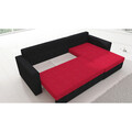 Coltar extensibil reversibil 3 locuri ELTAP, Livio, 237x150x72 cm, lemn/poliester, gri inchis/albastru inchis