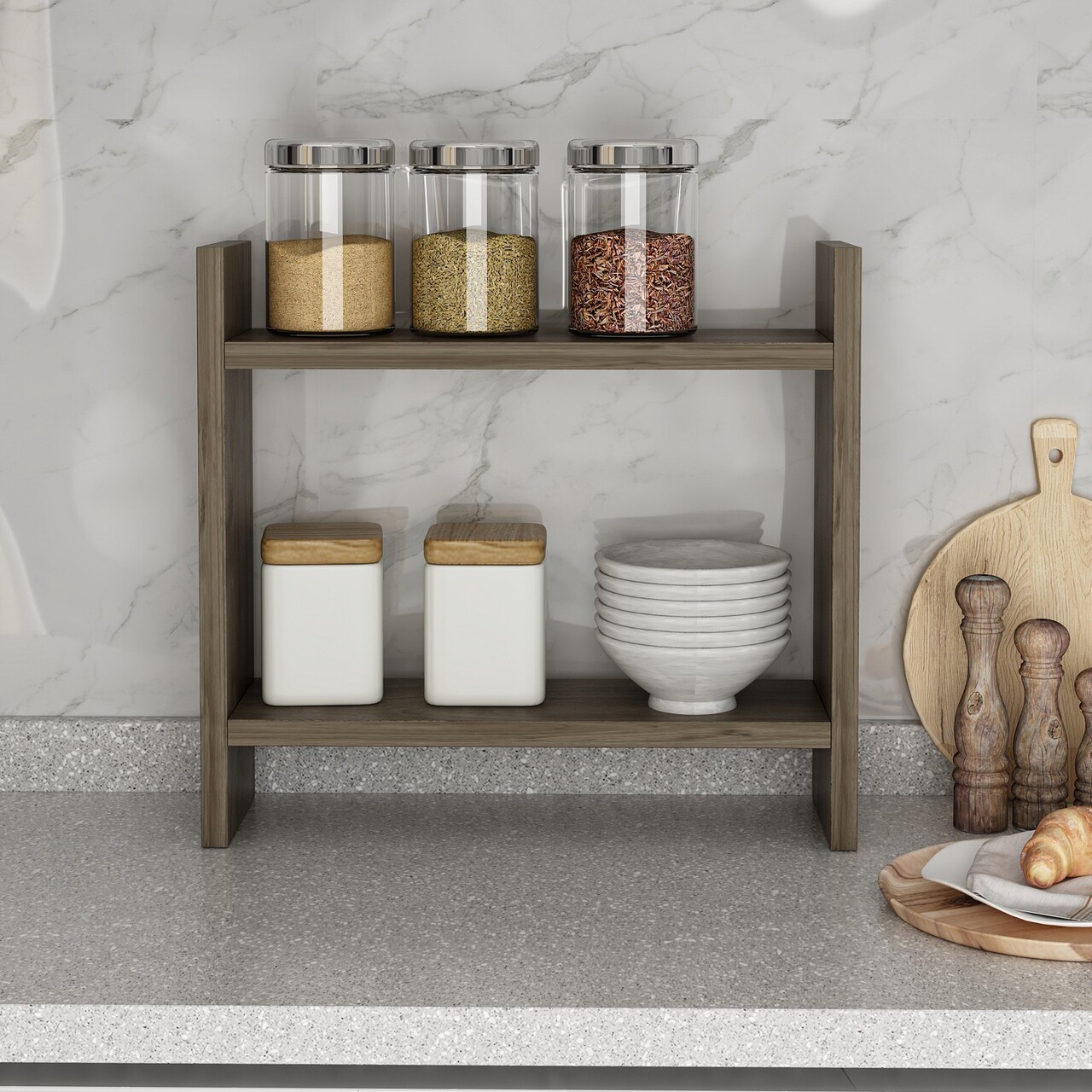 Raft de bucatarie, Hanah Home, Denver, 34x10x30 cm, Maro - view 2