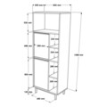 Dulap multifunctional, Locelso, On10B-S, 160x45.1x35.5 cm, PAL, Maro