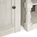 Mobilier living, Havalance, L.314 l.45 H.187, lemn de pin/pal, alb antichizat/grej