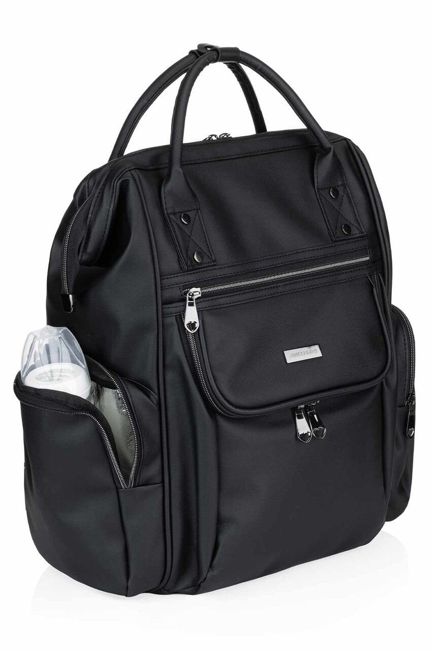 Ghiozdan multifunctional pentru mamici, Wallxpert, Luxella, Negru - imagine 5