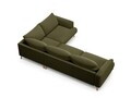 Coltar dreapta 4 locuri, Naomi, Micadoni Home, 280x195x75 cm, catifea, verde