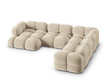 Coltar panoramic dreapta 5 locuri, Loretto, Cosmopolitan Design, 345x250x68 cm, catifea, bej deschis