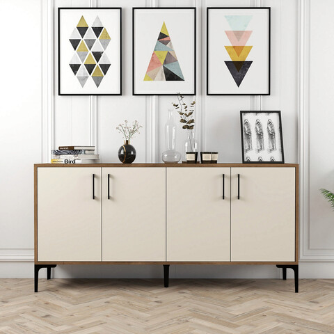 Consola, hommy craft, kiev 160, 160x78x35 cm, nuca / crema