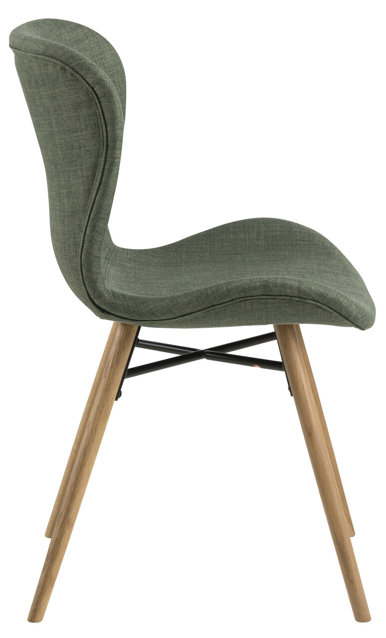 Scaun Batilda -A1, Actona, 47x53x82.5 cm, poliester/lemn de stejar, verde - view 8
