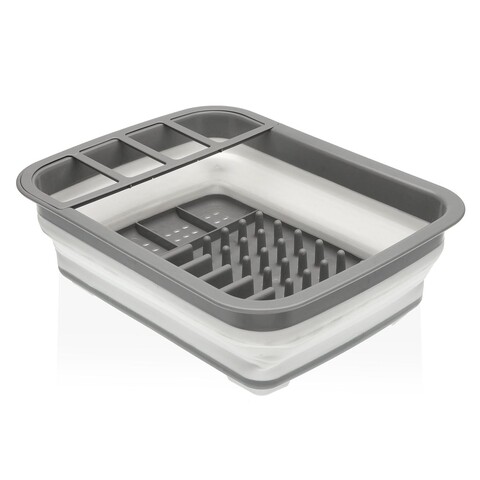 Scurgator de vase pliabil Moss, Versa, 37.5 x 29.3 x 11.5 cm, polipropilena, gri/alb 11.5