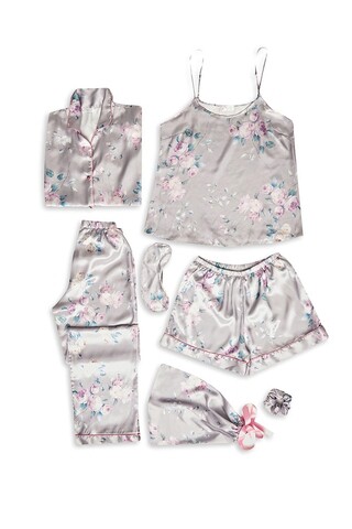 Set pijamale dama, 637BNC1257 – M, Benicia, Viscoza, Gri Benicia