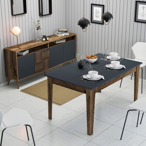 Set mobilier living, Hommy Craft, Milan 521, Nuc / Antracit Hommy Craft
