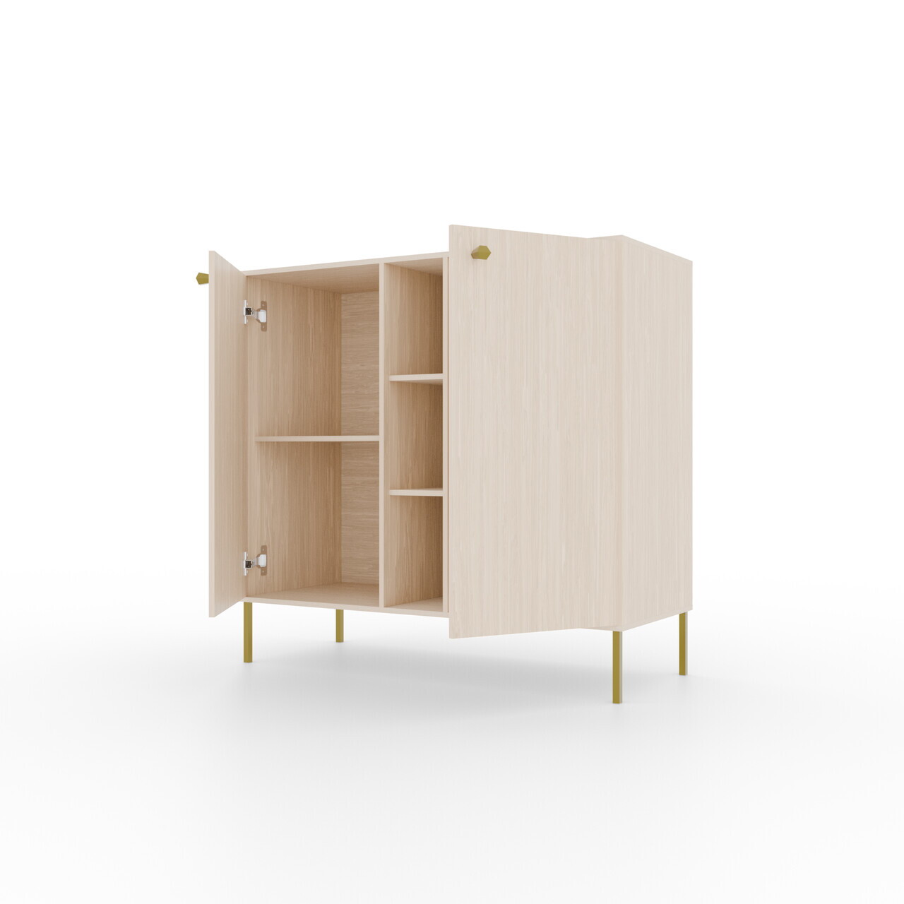 Comoda ADRK, Tili 2D 3P, 100.2x40.8x95 cm, PAL laminat, bej — imaginea 4