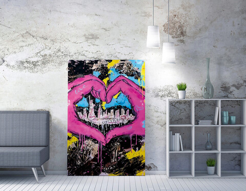 Tablou decorativ, wy218 (70 x 100), 50% bumbac / 50% poliester, canvas imprimat, multicolor