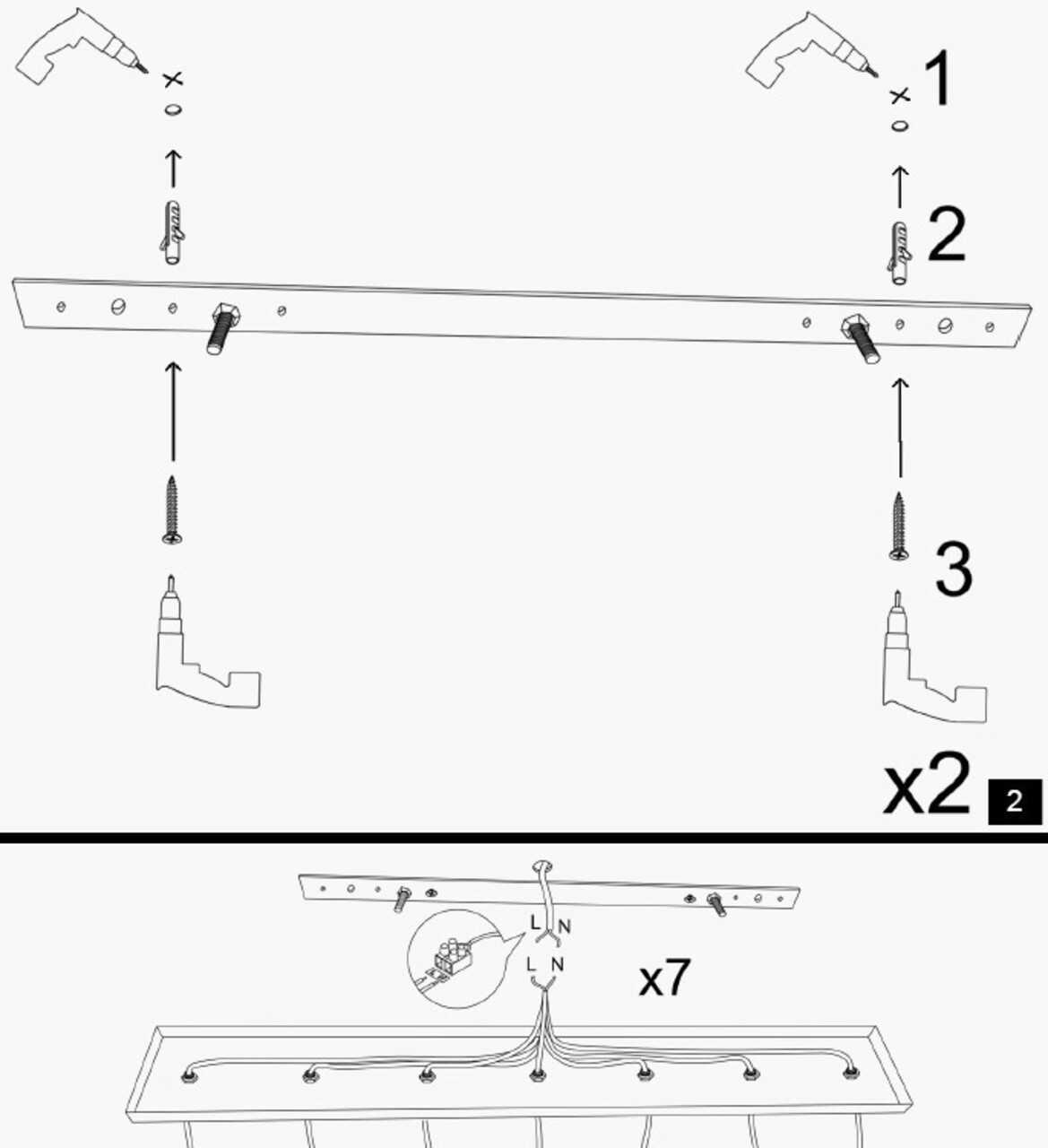 Lustra, Opviq, 892OPV1767, Metal, Negru