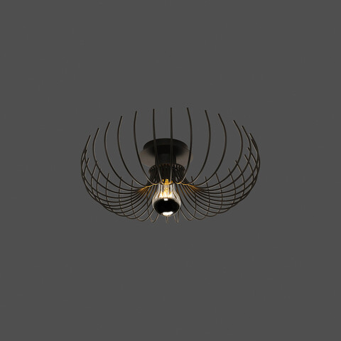 Aplica de tavan, Squid Lighting, Opilio, 38 x 12 x 12 cm, fier, negru Aplice si plafoniere